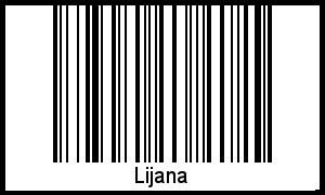 Barcode des Vornamen Lijana