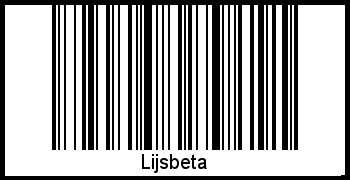 Der Voname Lijsbeta als Barcode und QR-Code