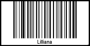 Der Voname Lilliana als Barcode und QR-Code
