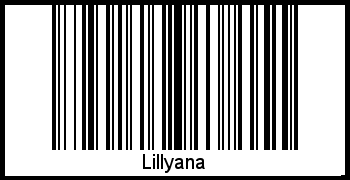 Der Voname Lillyana als Barcode und QR-Code