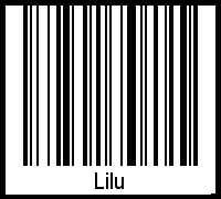 Barcode des Vornamen Lilu
