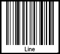 Der Voname Line als Barcode und QR-Code