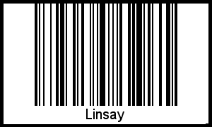Barcode des Vornamen Linsay