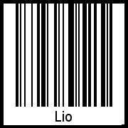 Der Voname Lio als Barcode und QR-Code