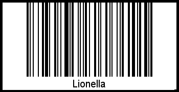 Barcode des Vornamen Lionella