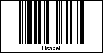 Der Voname Lisabet als Barcode und QR-Code