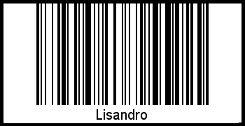 Der Voname Lisandro als Barcode und QR-Code