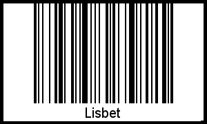 Barcode des Vornamen Lisbet