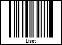 Barcode des Vornamen Liset