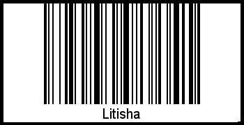 Barcode des Vornamen Litisha