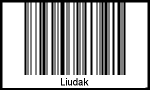 Der Voname Liudak als Barcode und QR-Code