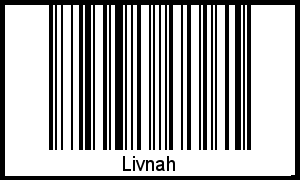 Der Voname Livnah als Barcode und QR-Code