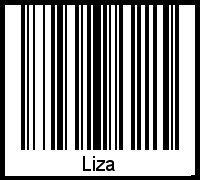 Liza als Barcode und QR-Code