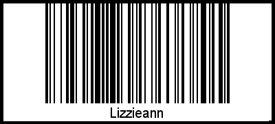 Barcode des Vornamen Lizzieann