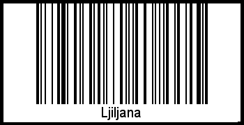 Interpretation von Ljiljana als Barcode
