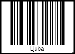Ljuba als Barcode und QR-Code