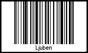 Interpretation von Ljuben als Barcode