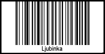 Interpretation von Ljubinka als Barcode