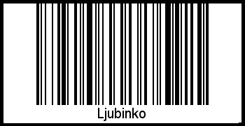 Der Voname Ljubinko als Barcode und QR-Code