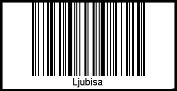 Der Voname Ljubisa als Barcode und QR-Code