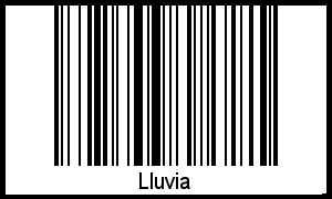 Der Voname Lluvia als Barcode und QR-Code