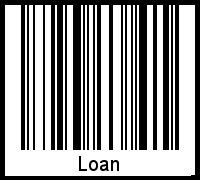 Der Voname Loan als Barcode und QR-Code