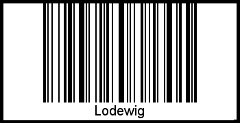 Lodewig als Barcode und QR-Code