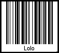 Barcode des Vornamen Lolo