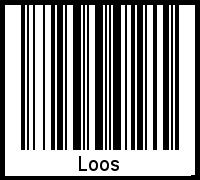 Der Voname Loos als Barcode und QR-Code
