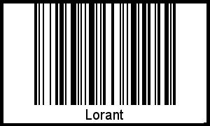 Der Voname Lorant als Barcode und QR-Code