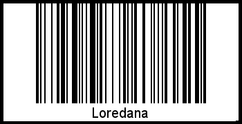 Barcode des Vornamen Loredana