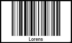 Barcode des Vornamen Lorens