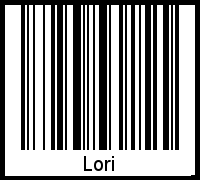Der Voname Lori als Barcode und QR-Code