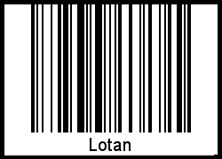 Der Voname Lotan als Barcode und QR-Code