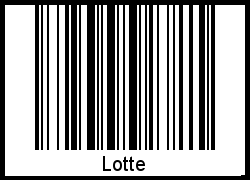 Interpretation von Lotte als Barcode