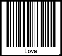 Interpretation von Lova als Barcode