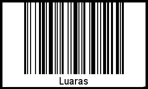 Barcode des Vornamen Luaras