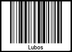 Der Voname Lubos als Barcode und QR-Code