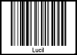 Barcode des Vornamen Lucil