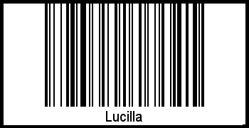 Barcode des Vornamen Lucilla