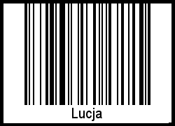 Der Voname Lucja als Barcode und QR-Code