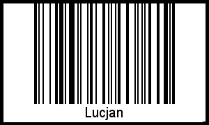 Der Voname Lucjan als Barcode und QR-Code