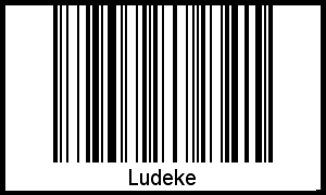 Barcode des Vornamen Ludeke