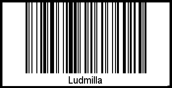 Barcode des Vornamen Ludmilla