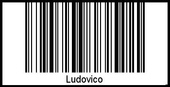 Der Voname Ludovico als Barcode und QR-Code