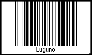 Barcode des Vornamen Luguno