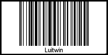 Der Voname Luitwin als Barcode und QR-Code