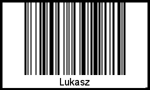 Interpretation von Lukasz als Barcode