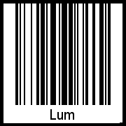 Barcode des Vornamen Lum
