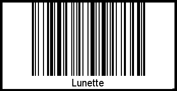Barcode des Vornamen Lunette
